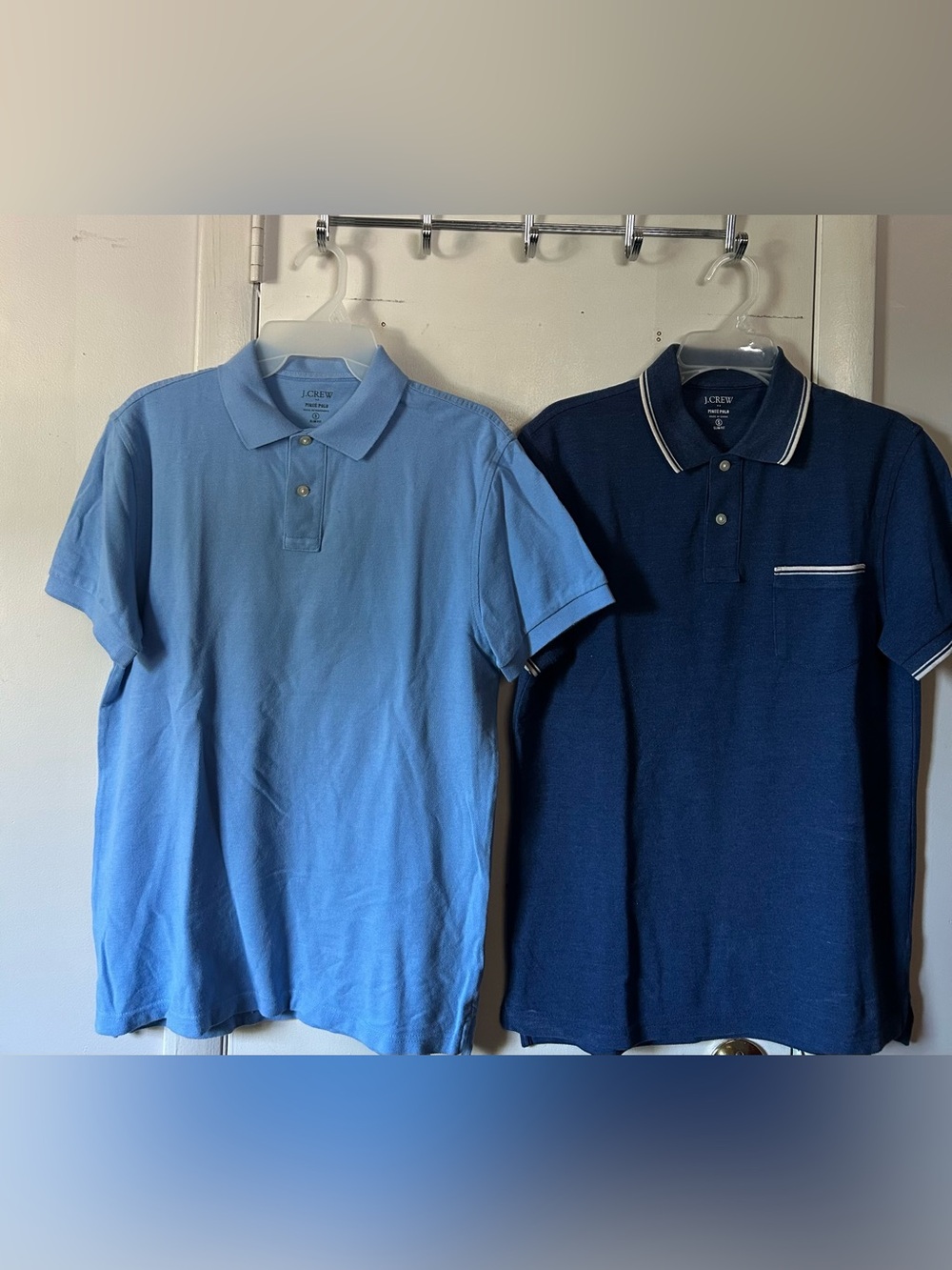 J. Crew Men’s Polo Pair in Light Blue and Navy
